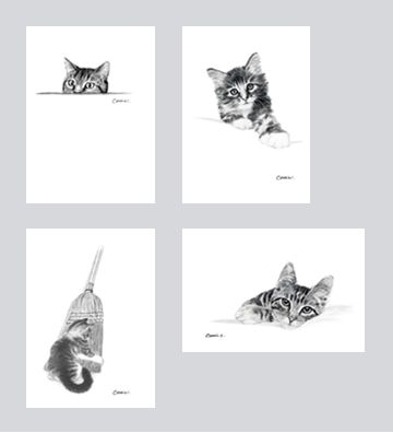 Cat Art Card Set DC-G001