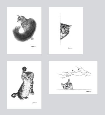 Cat Art Card Set DC-G002