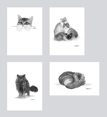 Cat Art Card Set DC-G004