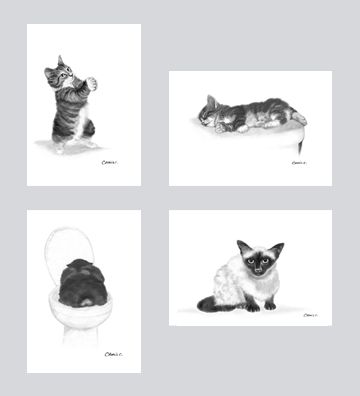 Cat Art Card Set DC-G005