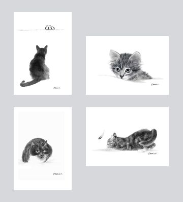 Cat Art Card Set DC-G007