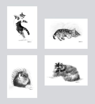 Cat Art Card Set DC-G008